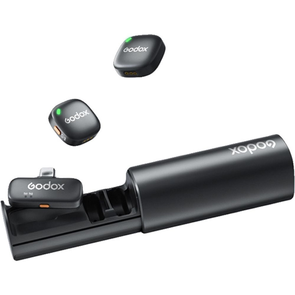 Godox C01 Kit 2 2,4 GHz Système de Microphone sans Fil Noir