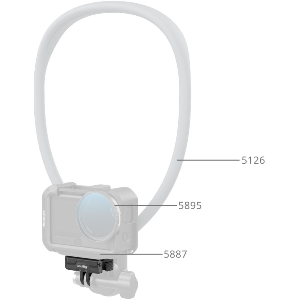 SmallRig 5890 Bidirectional Quick Release Folding Adapter Mount with 2-Prong Mount and 1/4"-20 Threaded Hole