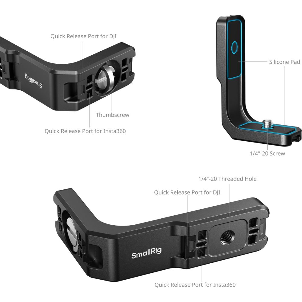 SmallRig 5824 Vertikal-zu-Horizontal-Montagehalterung für X5 / X4 Air / X4 / X3