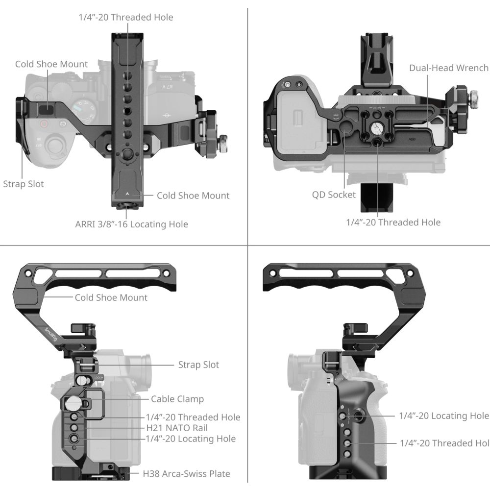SmallRig 6026 Kit cage avancée pour Sony Alpha 7 V / 7R V / 7 IV