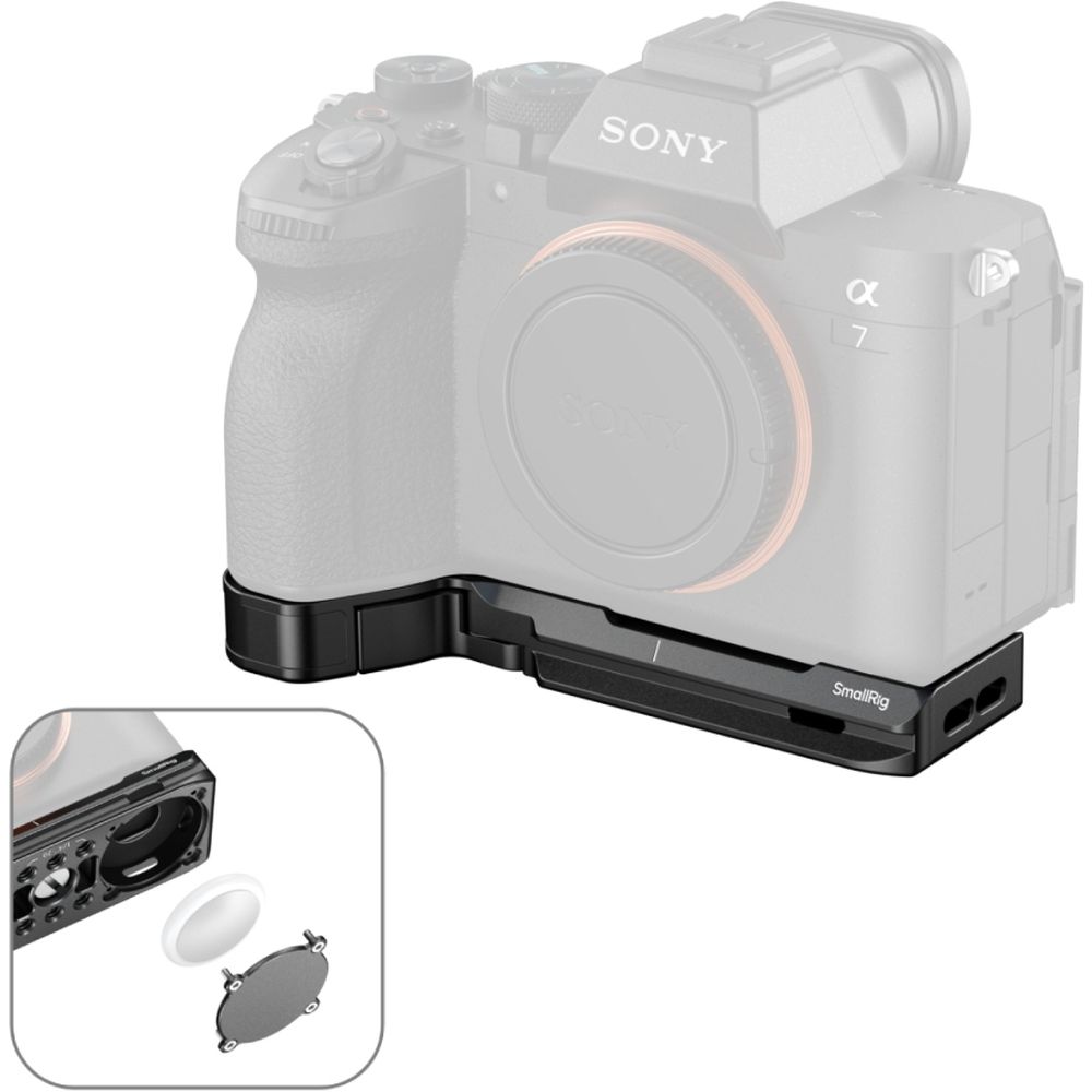 SmallRig 6033 Plaque de base avec emplacement pour AirTag pour Sony Alpha 7 V / 7R V / 7 IV