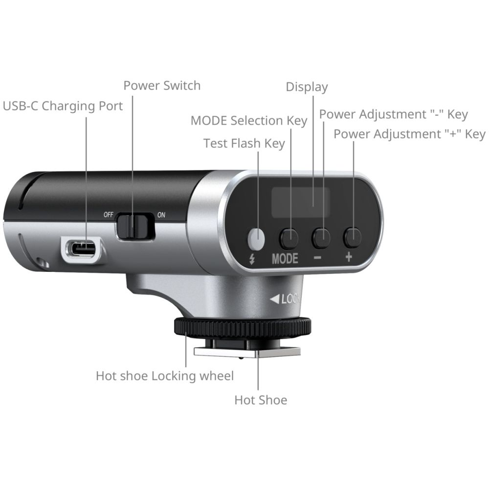 SmallRig 5818 RS20 mini Flash Speedlite, argent