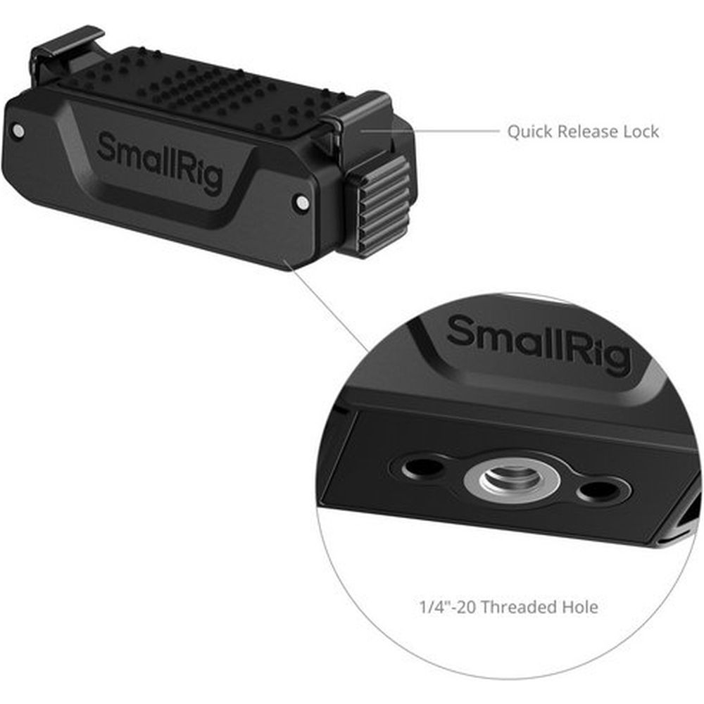 SmallRig 5779 Support adaptateur à dégagement rapide bidirectionnel avec trou fileté 1/4"-20