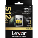 Lexar CFexpress PRO Typ A Gold 4.0 Serie 512 GB R1800/W1650 MB/s - VPG400