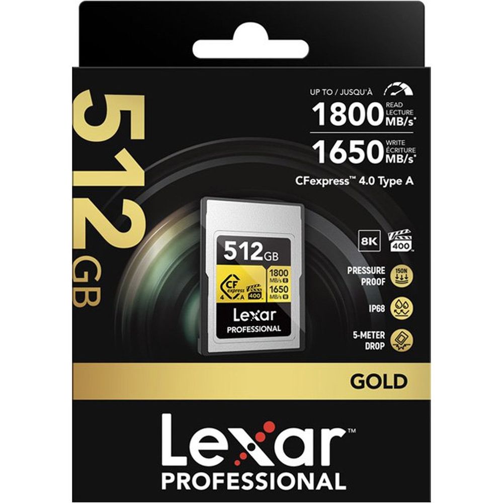 Lexar CFexpress PRO Typ A Gold 4.0 Serie 512 GB R1800/W1650 MB/s - VPG400