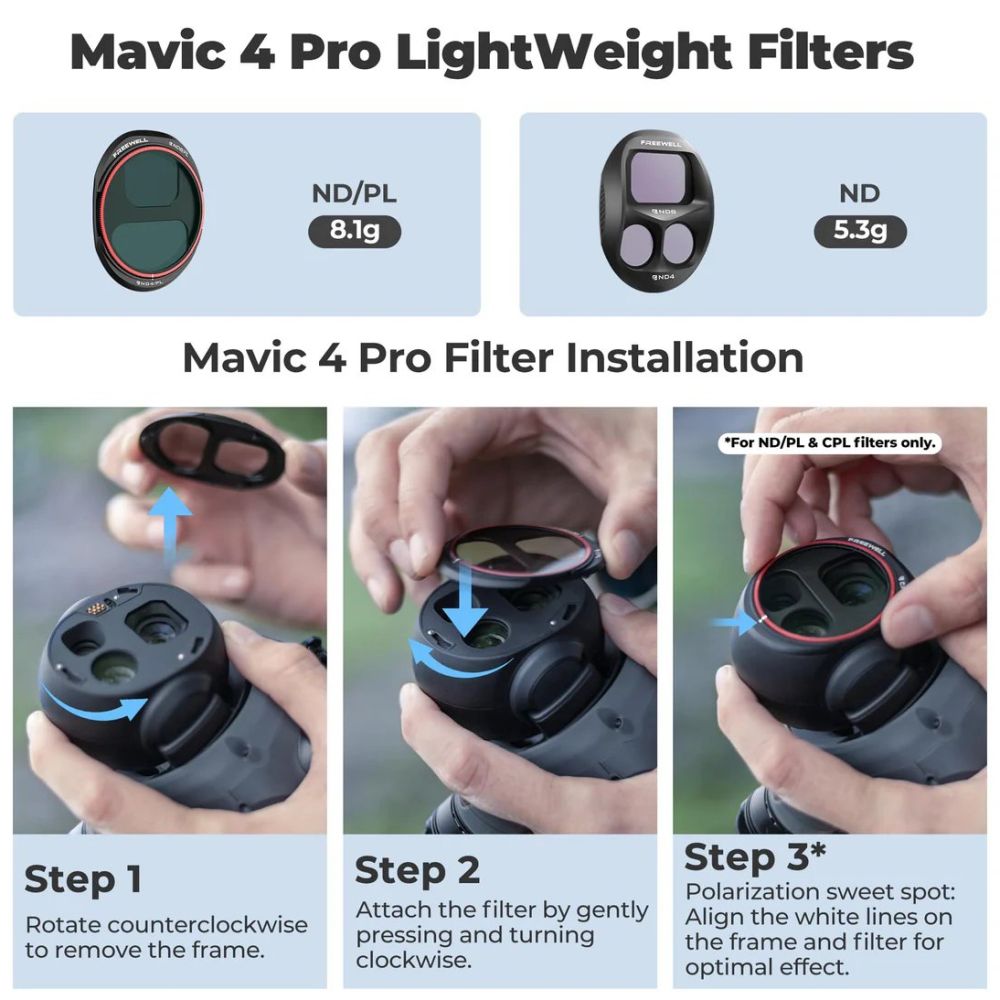 Freewell DJI Mavic 4 Pro Split-Filter All Day - 8er-Pack