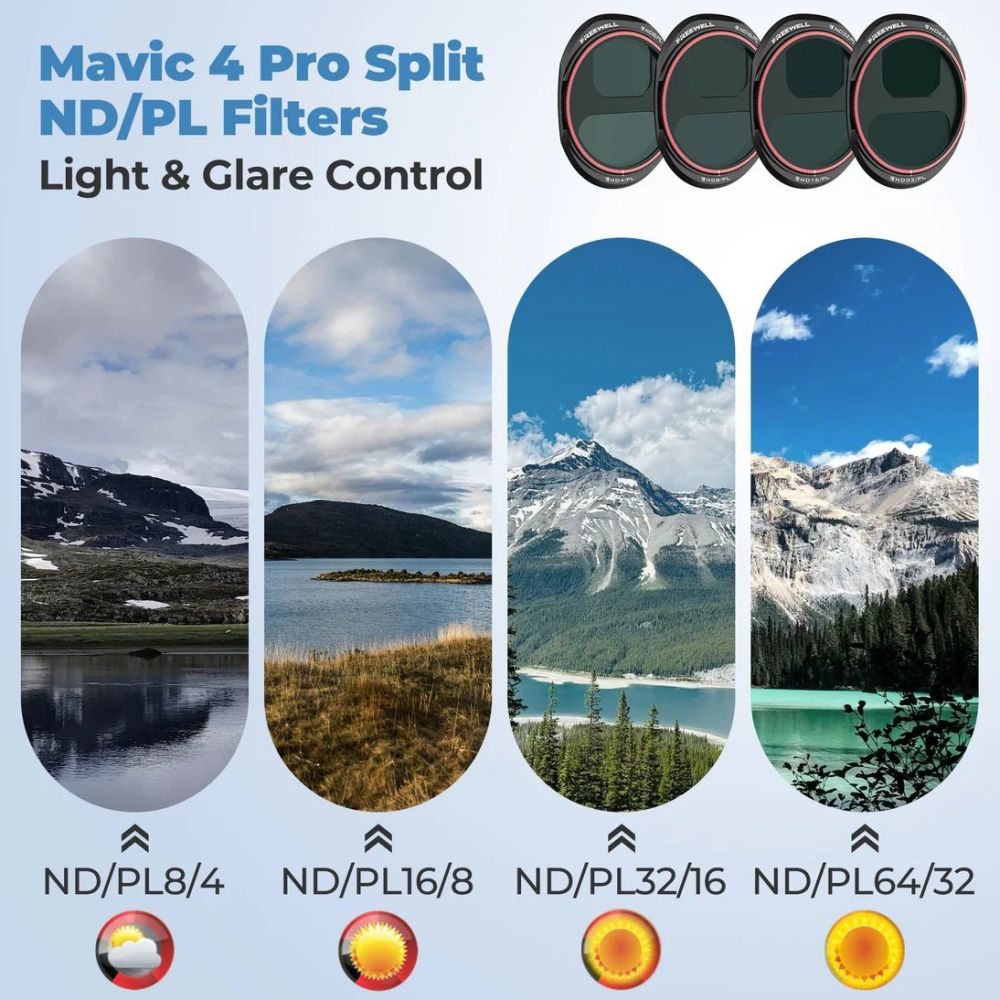 Freewell DJI Mavic 4 Pro Split Filters Mega - 12Pack