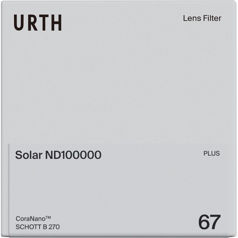 Urth Filtre Solaire ND100000 (16,6 stops) Plus+ 82mm