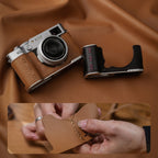 PGYTECH Cuir Appareil Photo Étui pour Fujifilm X-S20 – Clay Marron