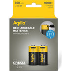 Aqiila CR123A USB-C Batterie Rechargeable 3V 750mAh Li-Ion (2x)