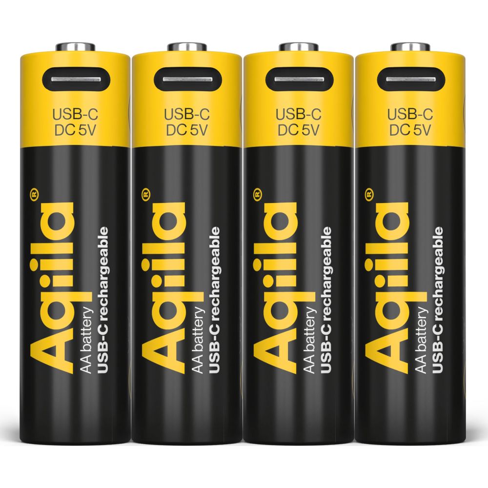 Aqiila AA USB-C Akku 1,5 V 2000 mAh Li-Ion (4x)