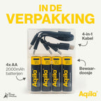 Aqiila AA USB-C Akku 1,5 V 2000 mAh Li-Ion (4x)