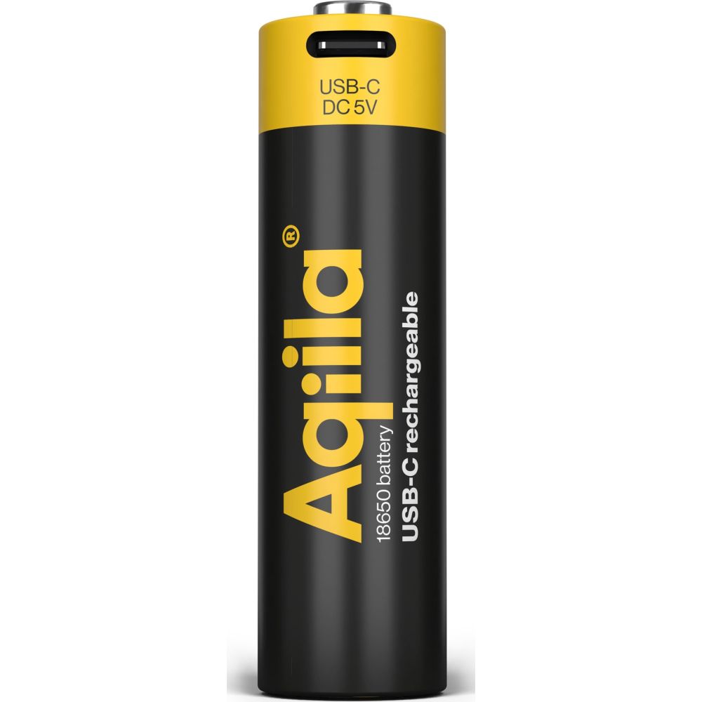 Aqiila 18650 USB-C Batterie Rechargeable 3,7 V 2000 mAh Li-Ion (1x)