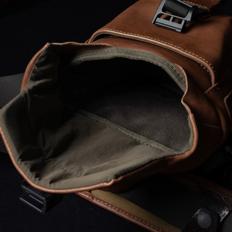 Wotancraft Pilot Travel Kamera Bag 2L – Braunes Leder
