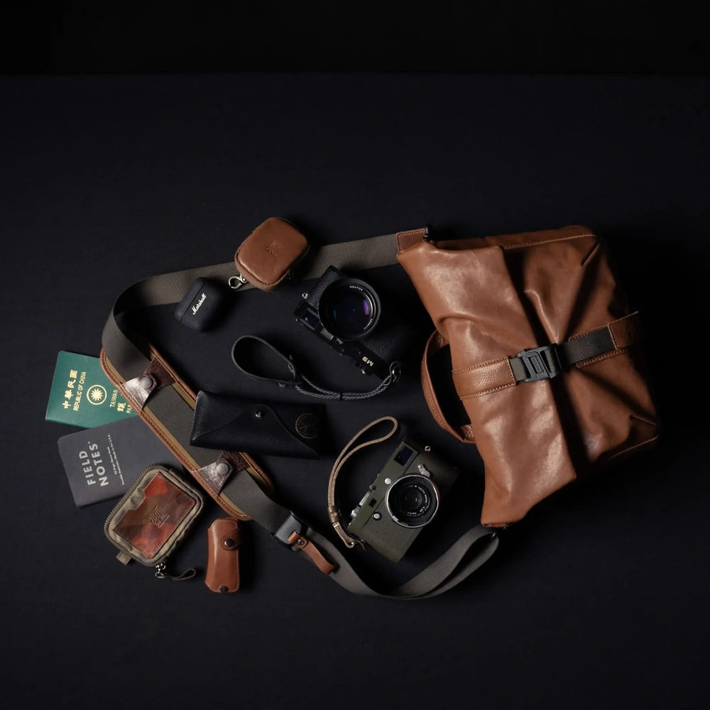 Wotancraft Pilot Travel Camera Bag 7L – Cuir Marron