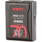 SWIT Mino-S70 USB-C 70Wh Mini-Akku im Taschenformat, USB-A/USB-C/D-Tap, V-Mount