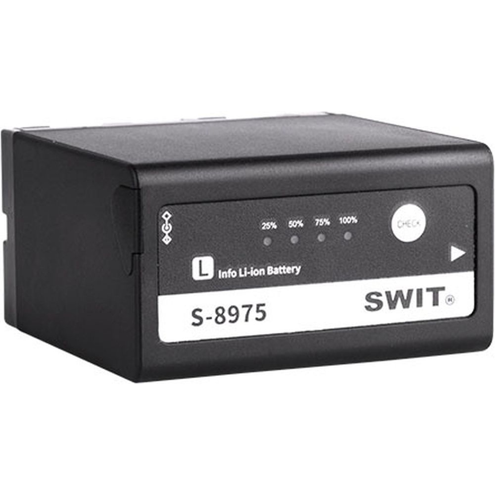 SWIT S-8975 75 Wh/10,4 Ah NP-F-Typ (Sony L-Serie) DV-Akku mit DC-Pol-Ein-/Ausgang