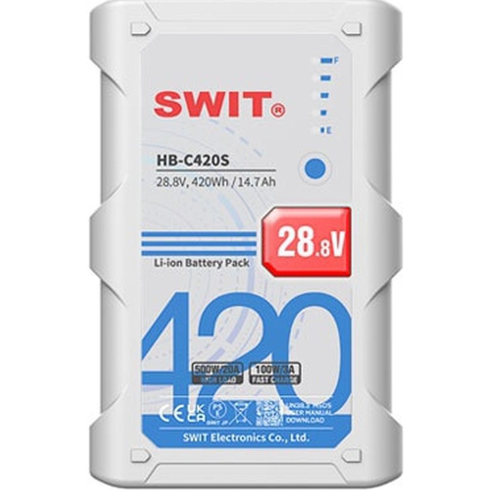 SWIT HB-C420S 420Wh 500W Super-Hochleistungs-28V-Akku, V-Mount