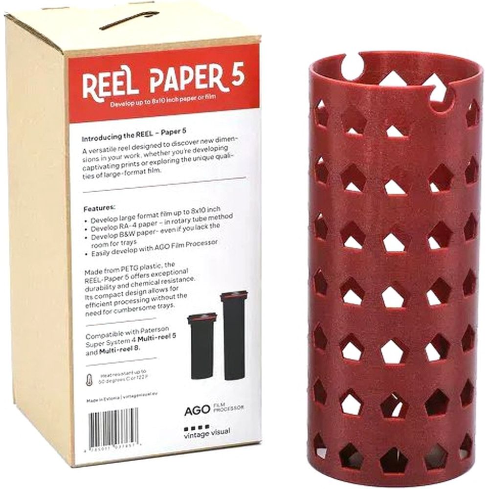AGO Reel Paper 5 für Paterson 5-Zoll-Kassette für Papier oder Großformatfilm 8x10 Zoll
