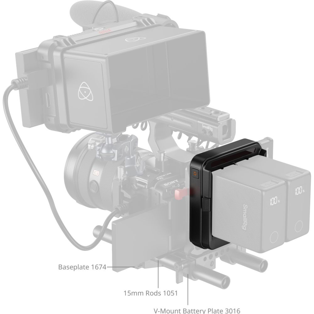 SmallRig 5536 Adapterplatte für NP-F-Batterien (unterstützt USV)