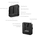 SmallRig 5537 Kit de plaque d'adaptation pour Batteries de type NP-F pour tiges LWS de 15mm (Compatible UPS)