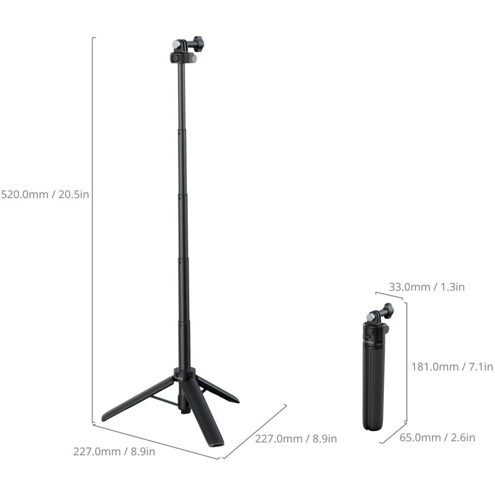 SmallRig 5725 Griff-Stativ für Action-Kameras