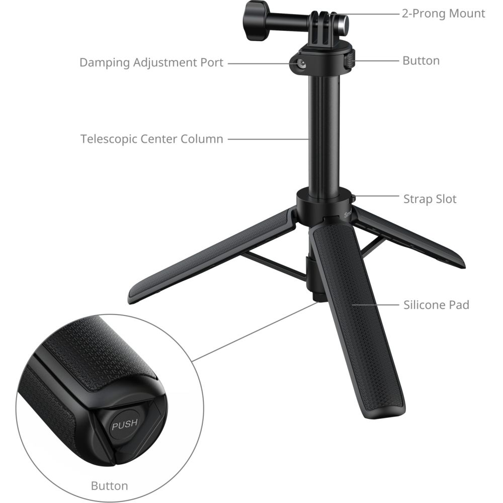 SmallRig 5725 Griff-Stativ für Action-Kameras