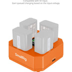 SmallRig 5749 Vierkanal-Kamera-Akkuladegerät für NP-FW50