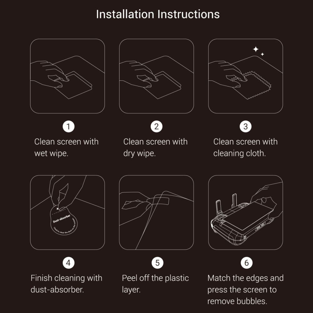 SmallRig 6111 HD Kit de protection d'écran pour DJI RC / RC 2