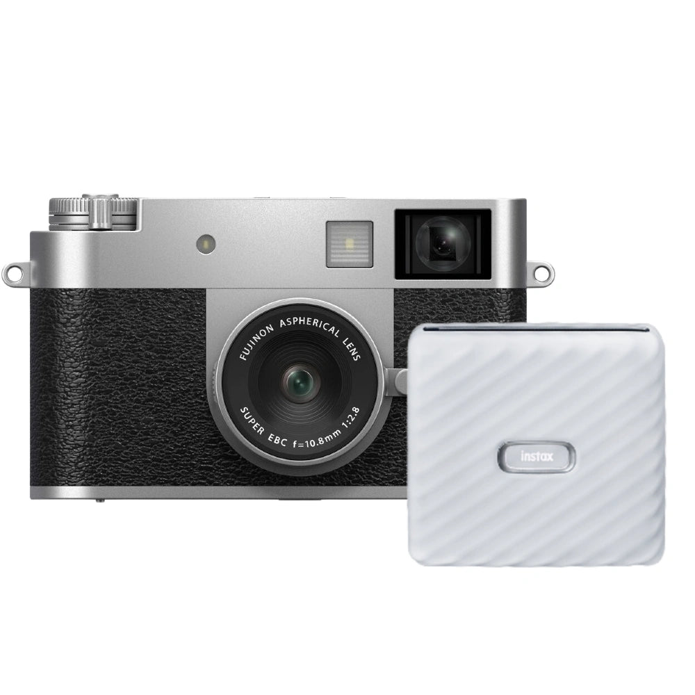 Fujifilm X Half Argent + INSTAX Link WIDE Ash Blanc
