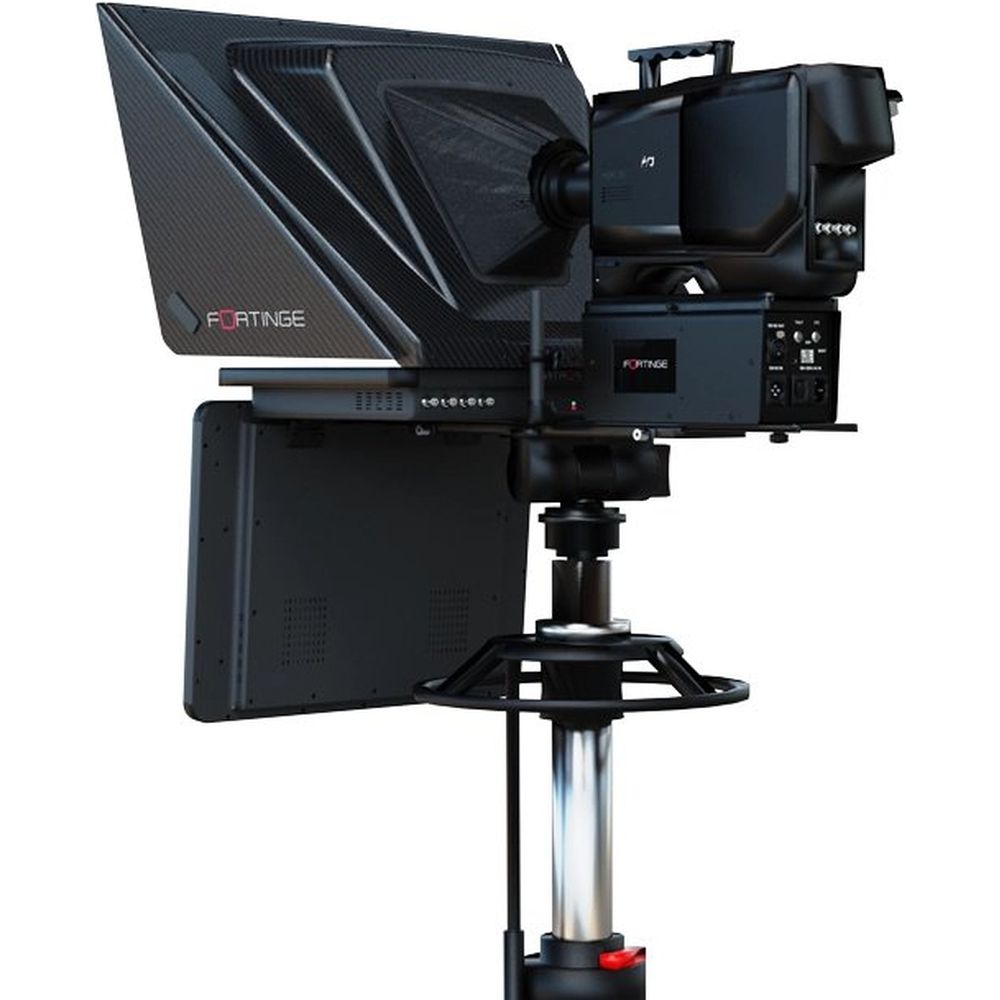 Fortinge VEGA 19-Zoll-Telepromptersystem mit Carbonhaube für ENG-/Studiokameras