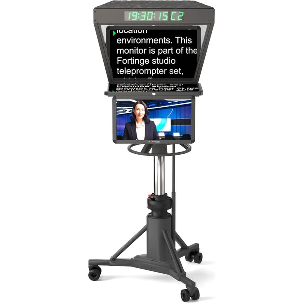 Fortinge ROBO 24-HB 24 pouces Téléprompteur de studio haute luminosité pour caméras PTZ