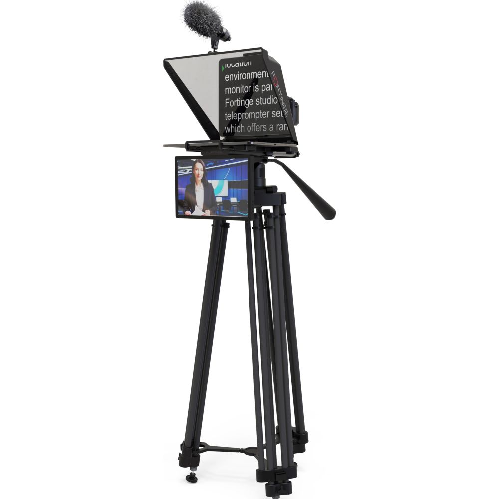 Fortinge Téléprompteur pour tablette jusqu'à 13 pouces avec mini télécommande BT1