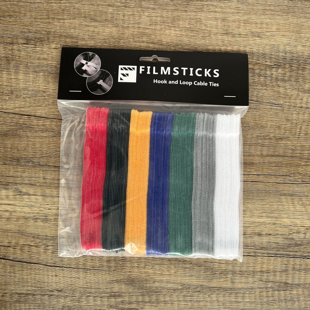 Filmsticks Klett-Kabelbinder-Packung – 25 cm