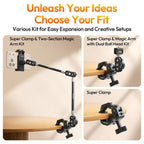 Ulanzi CO78 Super Clamp Pod Kit (Super Clamp & Magic Arm mit Dual Ball Head Kit)