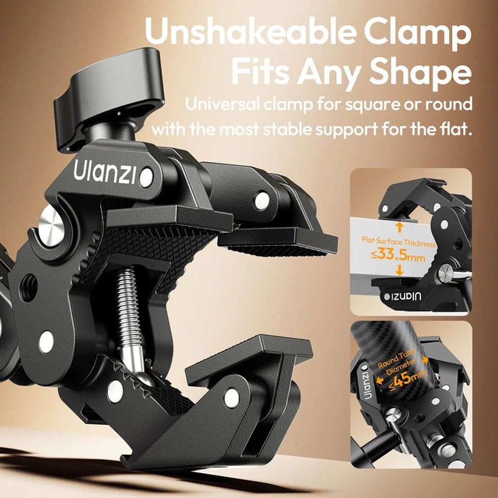 Ulanzi CO78 Super Clamp Pod Kit (Super Clamp & Magic Arm mit Dual Ball Head Kit)