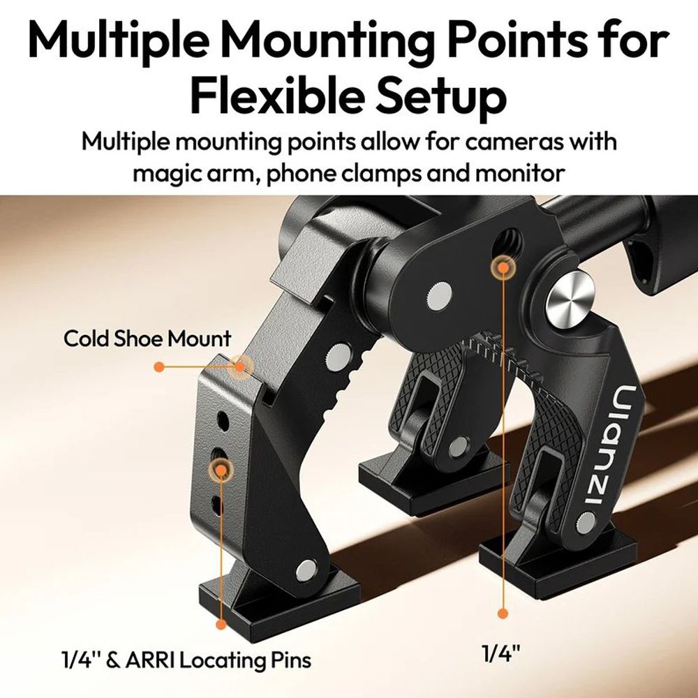 Ulanzi CO78 Super Clamp Pod Kit (Super Clamp & Magic Arm mit Dual Ball Head Kit)