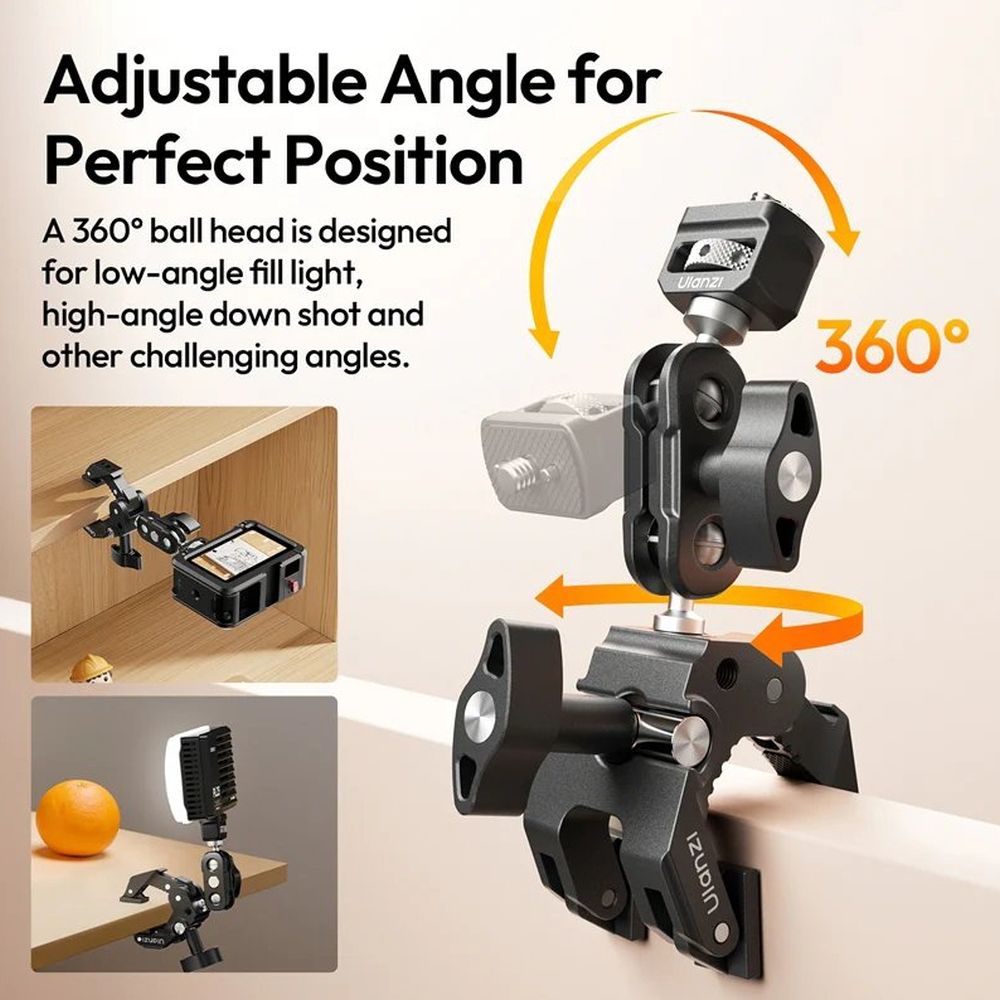 Ulanzi CO78 Super Clamp Pod Kit (Super Clamp & Magic Arm mit Dual Ball Head Kit)