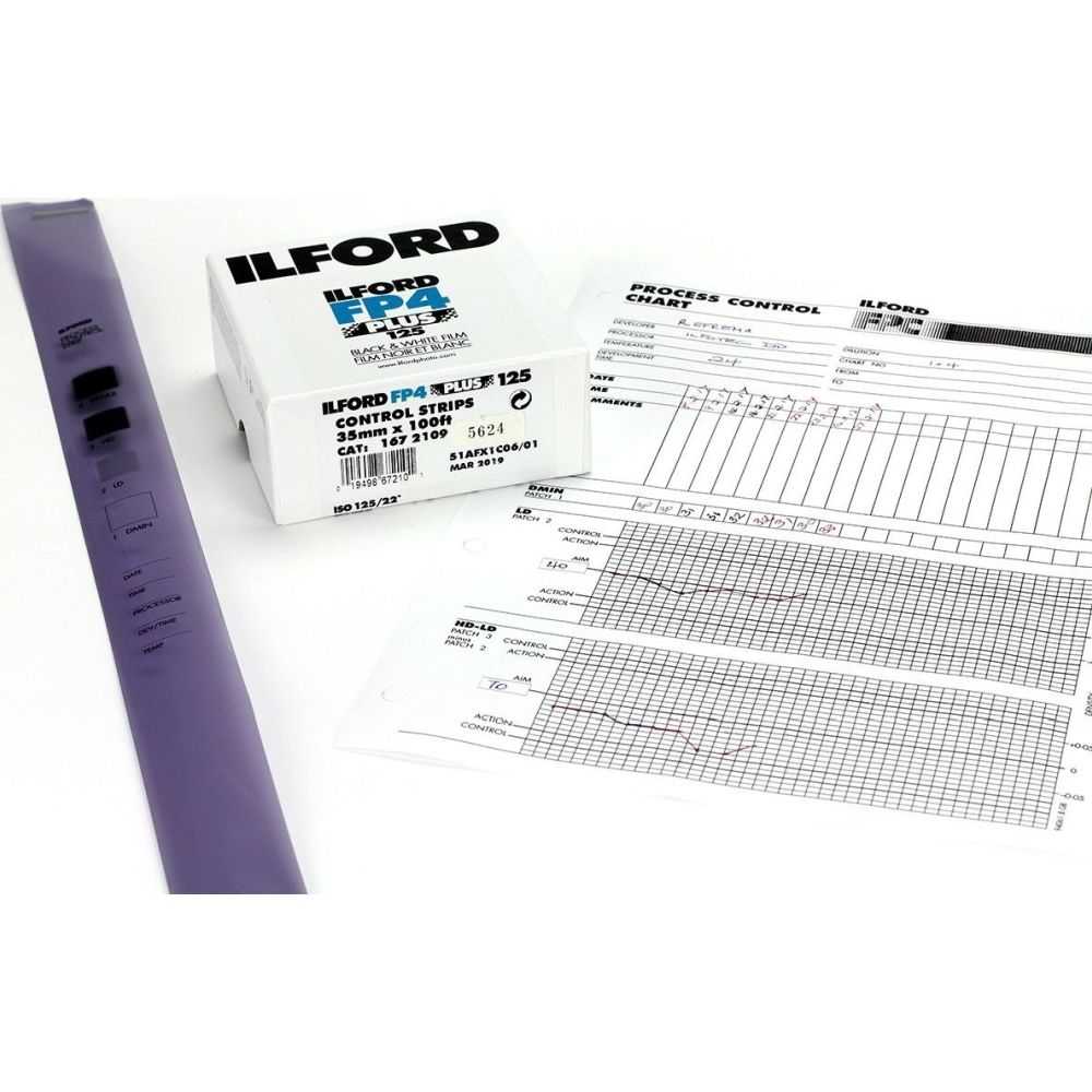 Ilford FP4 Plus Prozesskontrollstreifen 35x100ft
