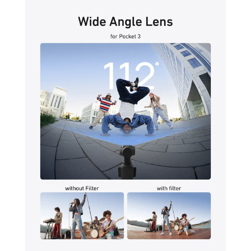 Telesin Objectif grand-angle 0.72x pour DJI Osmo Pocket 3