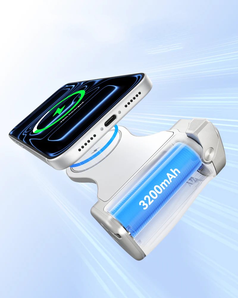Telesin Master Grip Creator Blitz Set für iPhone - Weiß