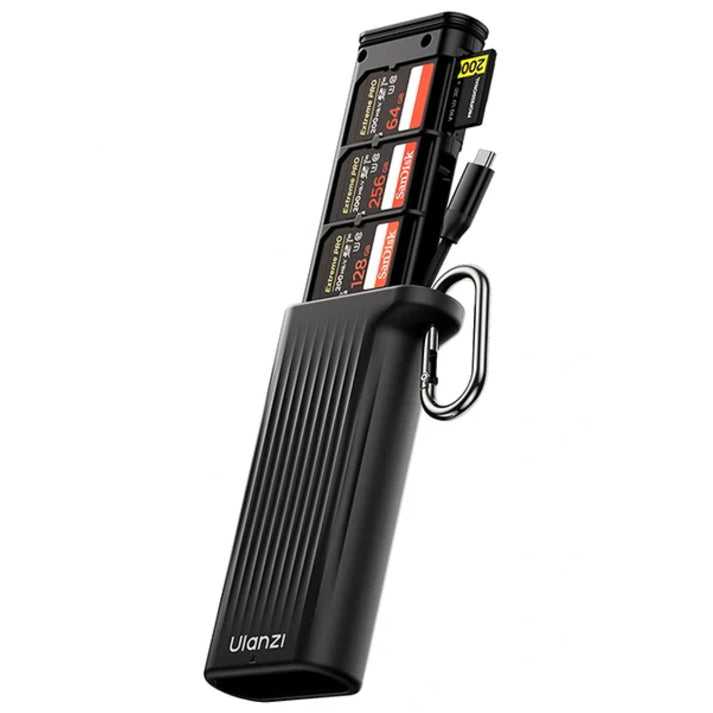 Ulanzi Lecteur de Cartes Étui CR2 SD, MicroSD, SIM - Noir