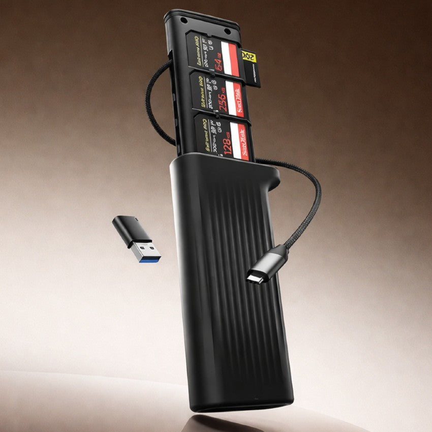 Ulanzi Lecteur de Cartes Étui CR2 SD, MicroSD, SIM - Noir