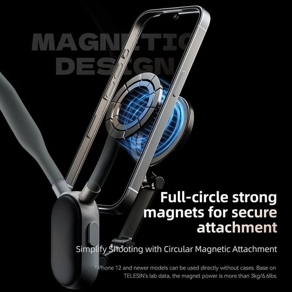 Telesin MagSafe Support de cou pour smartphone XL - gris