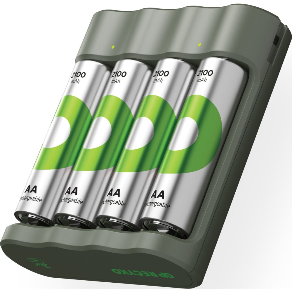 GP Chargeur RECYKO B441 avec 4 piles AA 2100 mAh