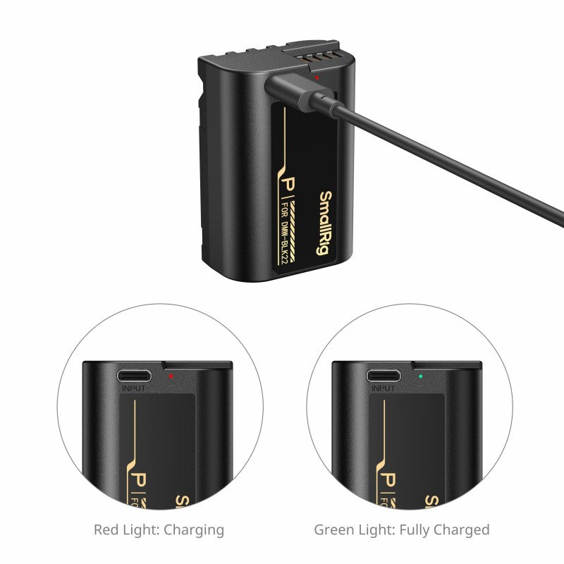 SmallRig 6098 Camera Battery mit USB-C Charging für Panasonic LUMIX DMW-BLK22