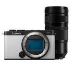 Panasonic Lumix S9 Gehäuse Smokey White + Lumix S 100-500mm f/5-7.1