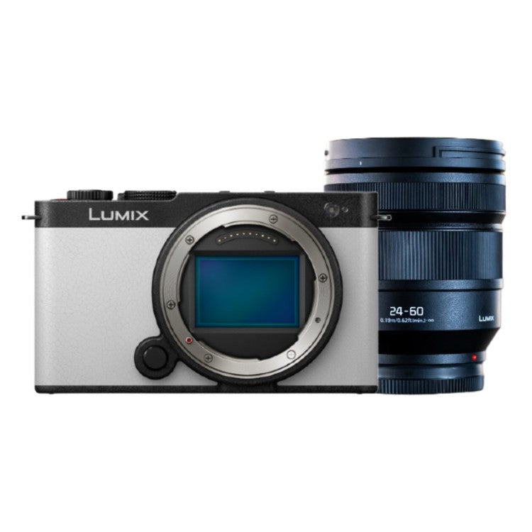 Panasonic Lumix S9 Gehäuse Smokey White + Lumix S 24-60mm f/2.8 L-mount
