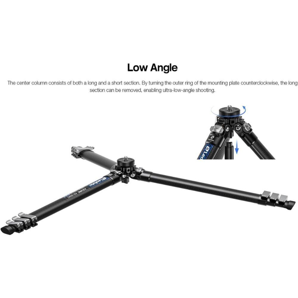 Leofoto AZ-204C+LH-25R Ultrakompaktes Stativ der Azure-Serie, halb silber
