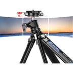 Leofoto AZ-204C+LH-25R Ultrakompaktes Stativ der Azure-Serie, halb silber
